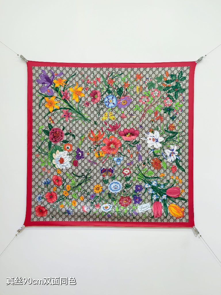 Gucci Double-Sided Silk Scarf-204