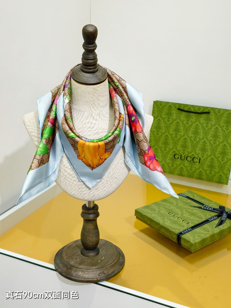 Gucci Double-Sided Silk Scarf-203