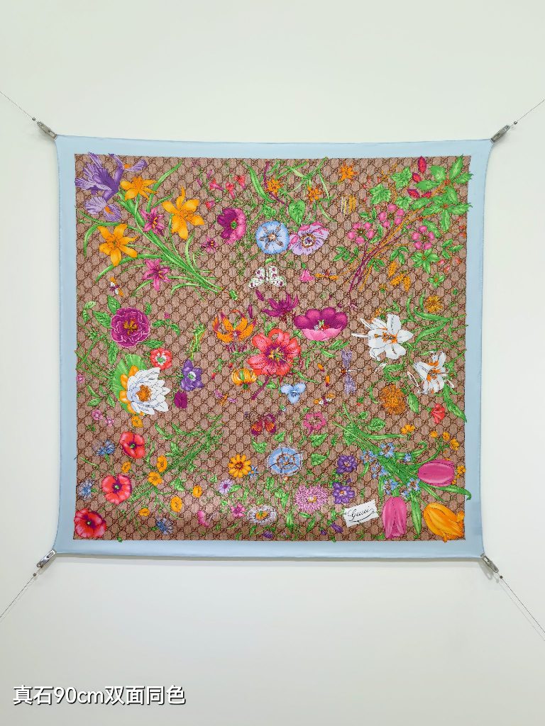 Gucci Double-Sided Silk Scarf-201