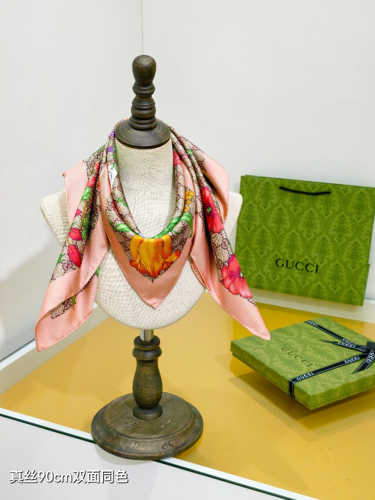 Gucci Double-Sided Silk Scarf-200