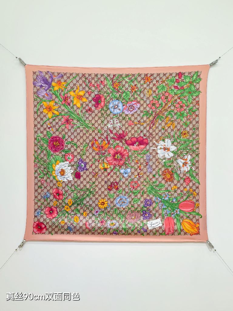 Gucci Double-Sided Silk Scarf-198