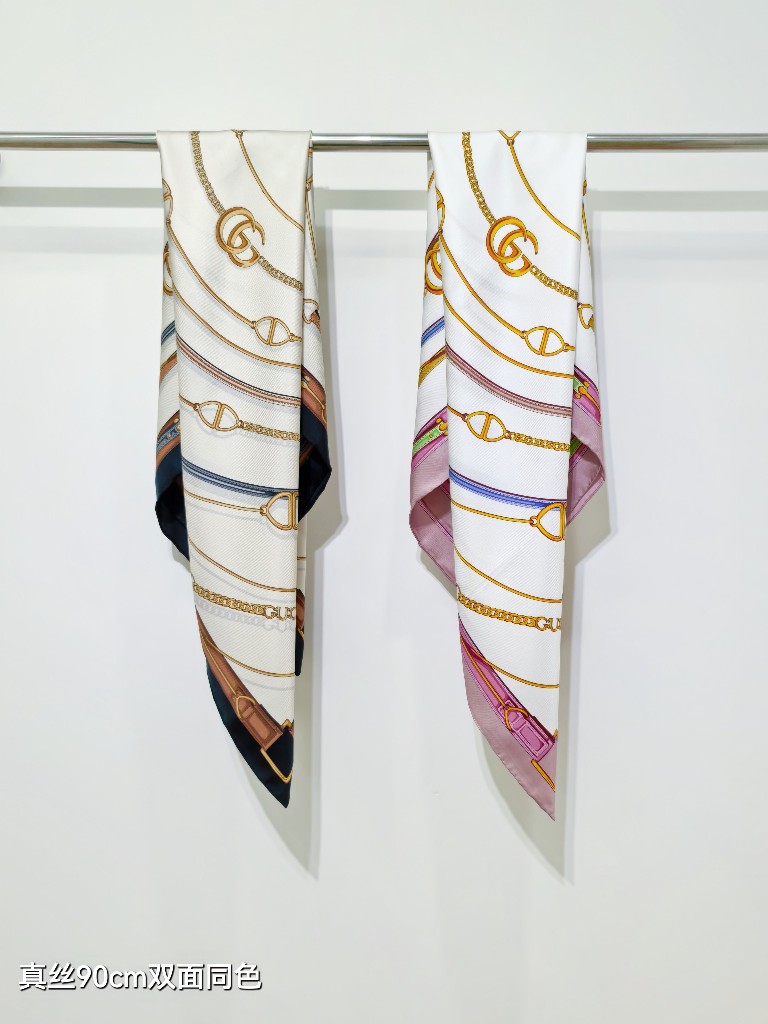 Gucci Double-Sided Silk Scarf-197