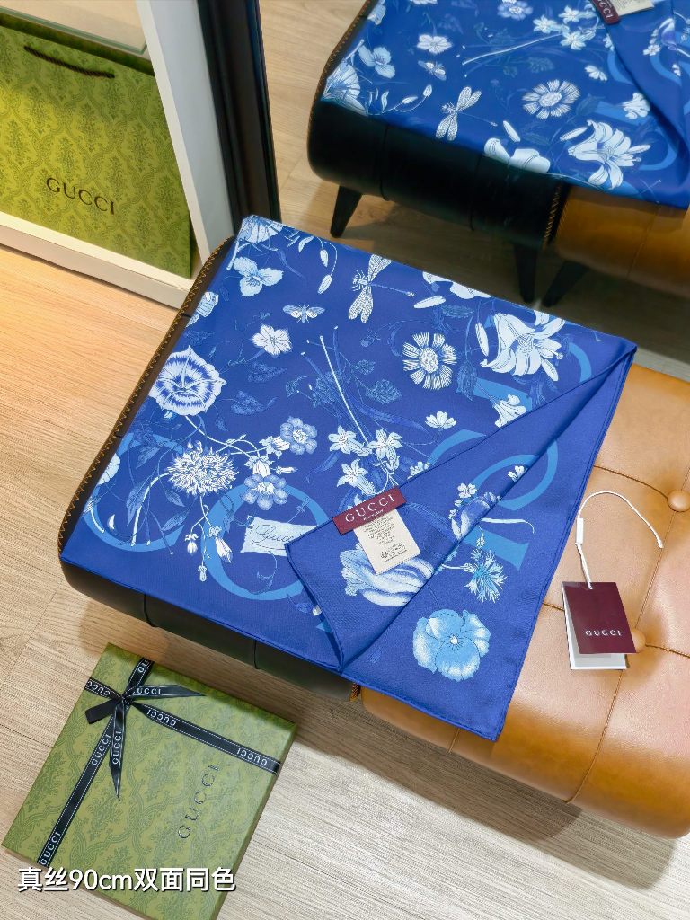 Gucci Double-Sided Silk Scarf-181