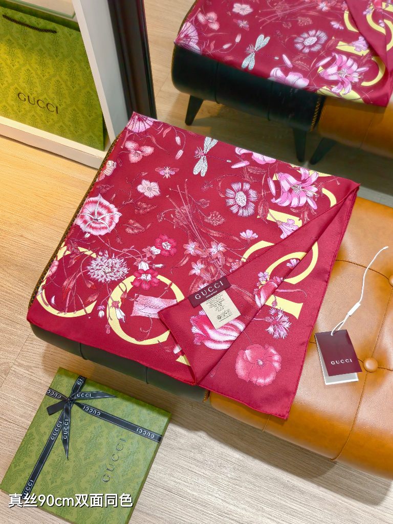 Gucci Double-Sided Silk Scarf-179