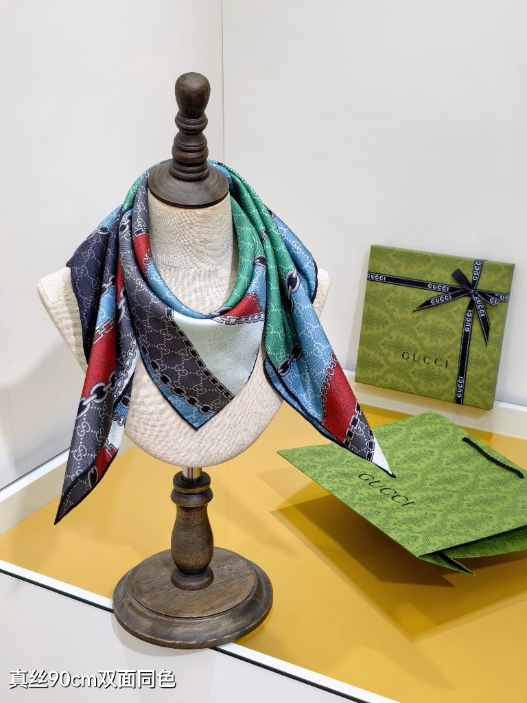 Gucci Double-Sided Silk Scarf-177