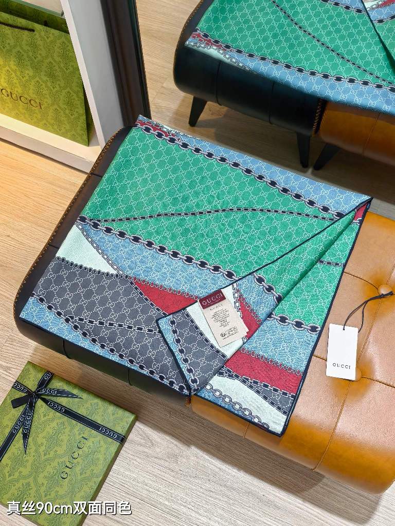 Gucci Double-Sided Silk Scarf-176