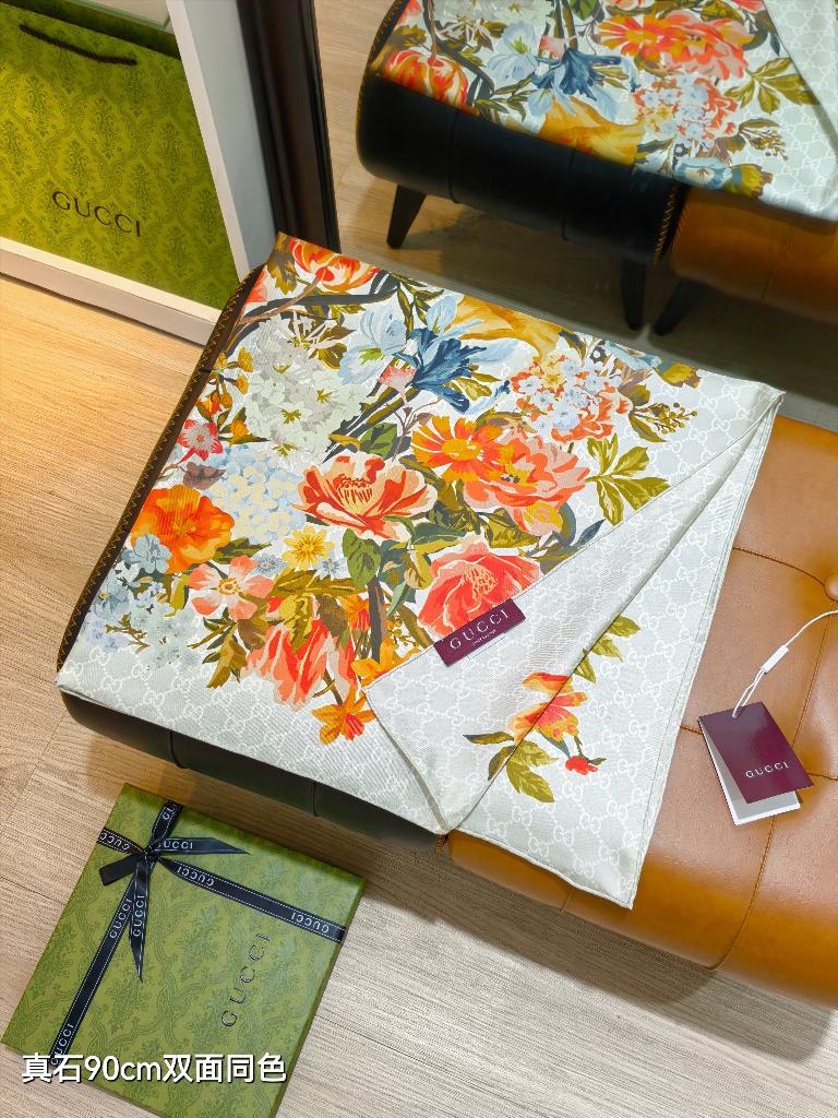 Gucci Double-Sided Silk Scarf-173