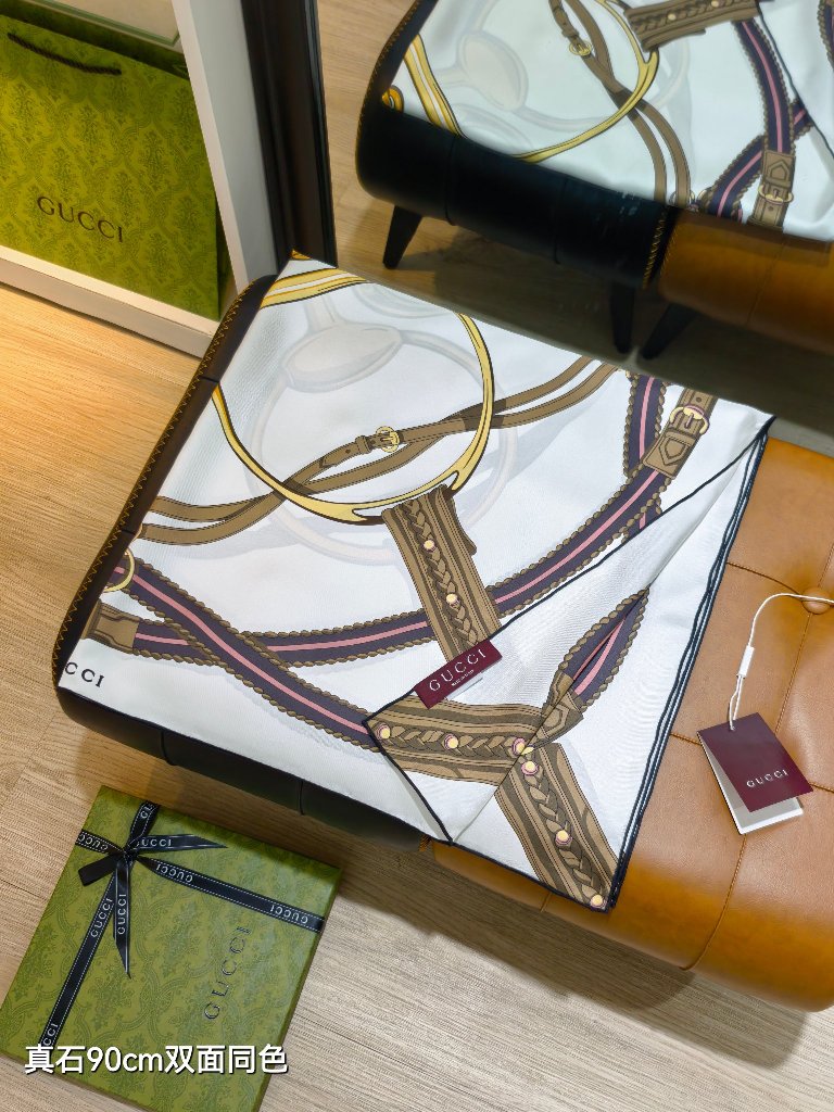 Gucci Double-Sided Silk Scarf-169