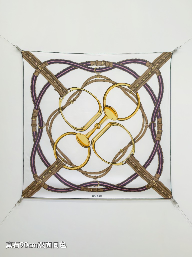 Gucci Double-Sided Silk Scarf-168