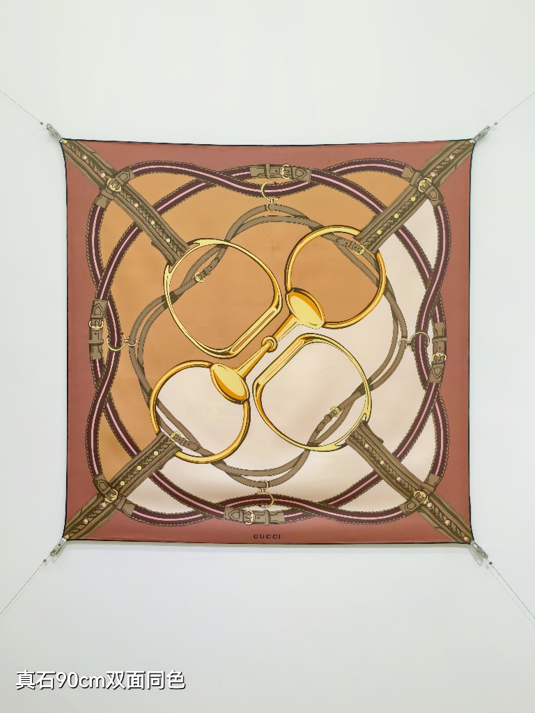 Gucci Double-Sided Silk Scarf-165