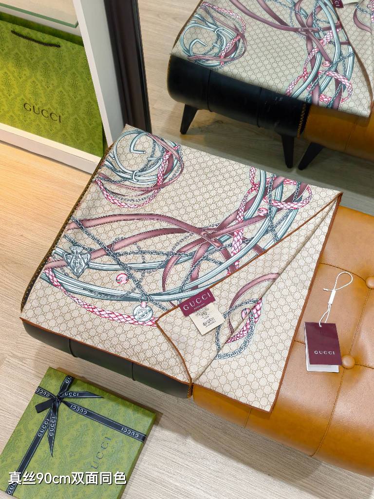 Gucci Double-Sided Silk Scarf-160