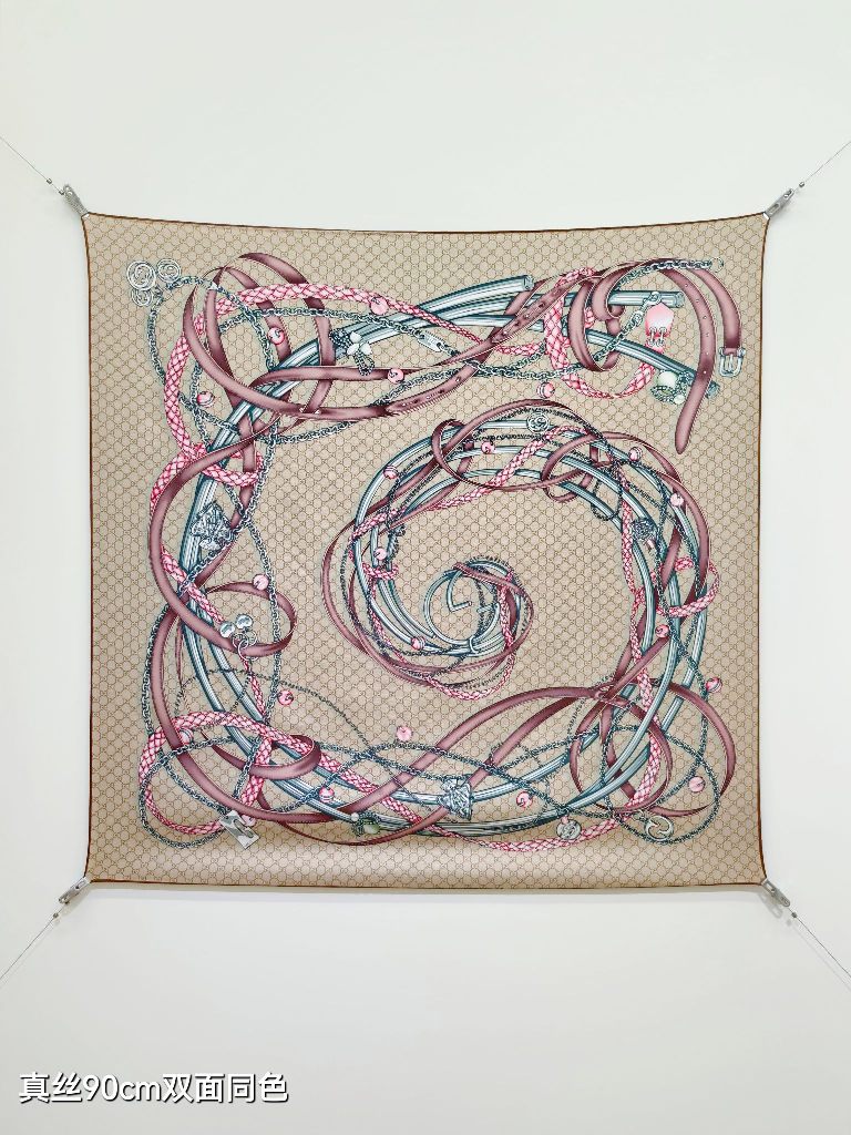 Gucci Double-Sided Silk Scarf-159