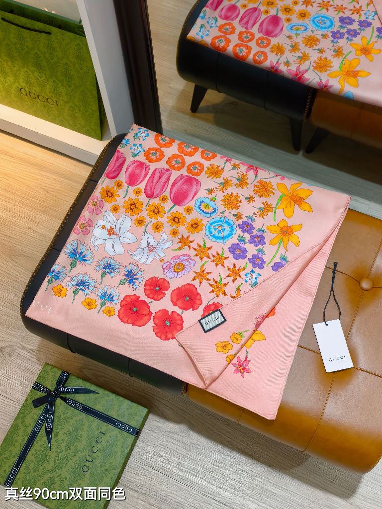 Gucci Double-Sided Silk Scarf-150