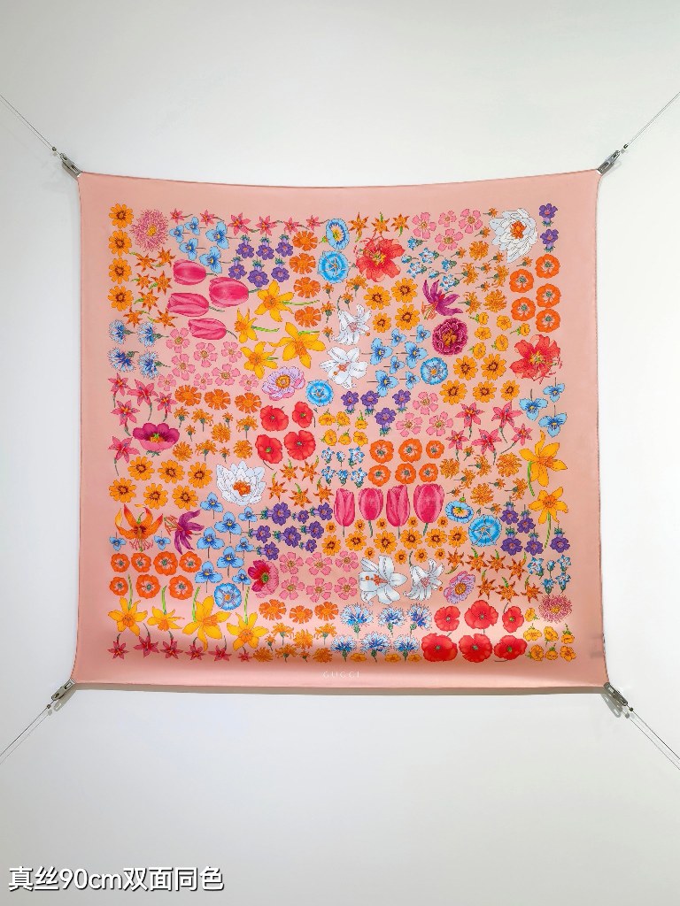 Gucci Double-Sided Silk Scarf-149