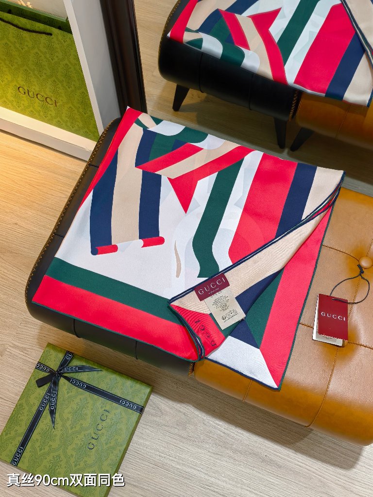 Gucci Double-Sided Silk Scarf-146
