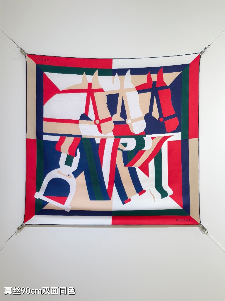 Gucci Double-Sided Silk Scarf-145