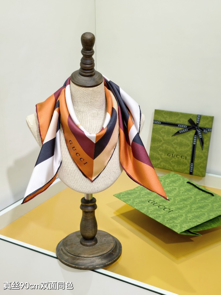 Gucci Double-Sided Silk Scarf-144