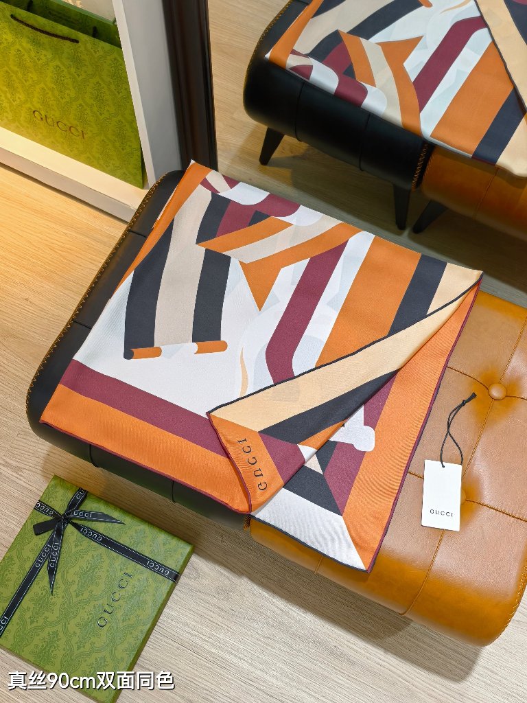 Gucci Double-Sided Silk Scarf-143