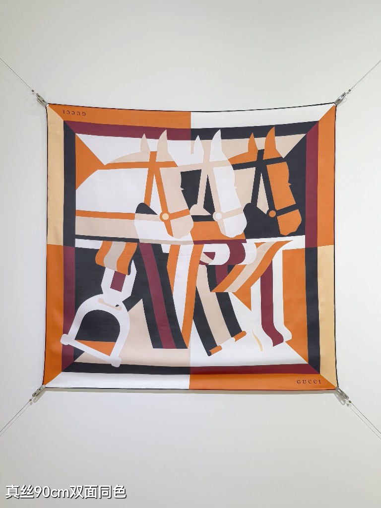 Gucci Double-Sided Silk Scarf-142