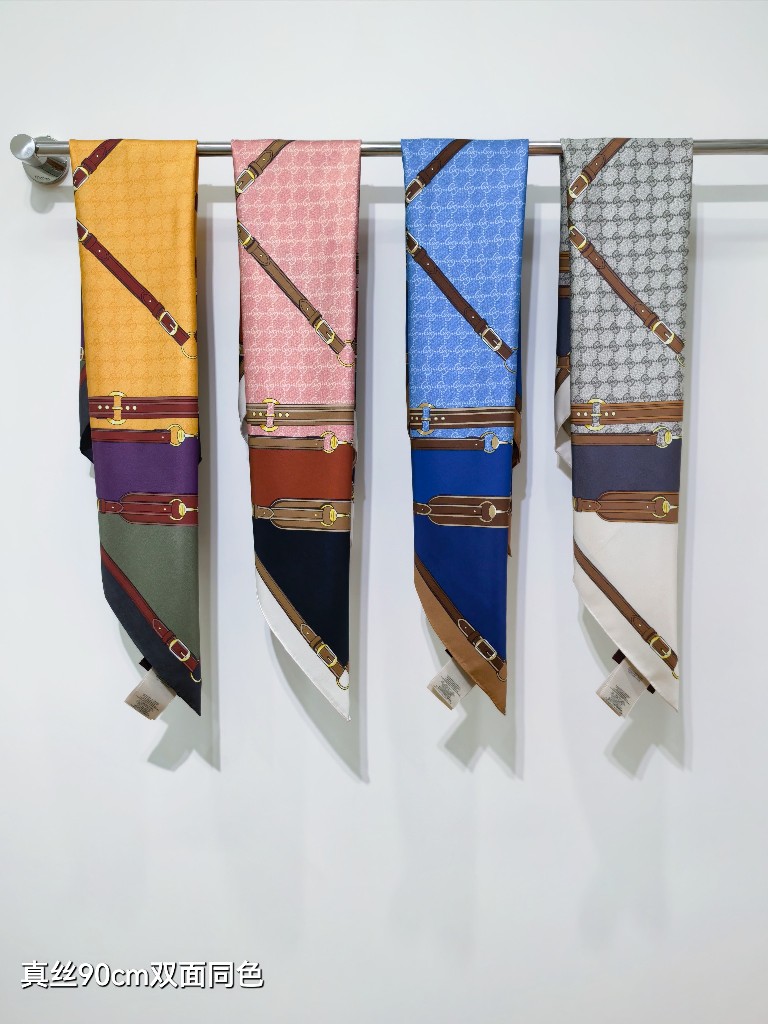Gucci Double-Sided Silk Scarf-141