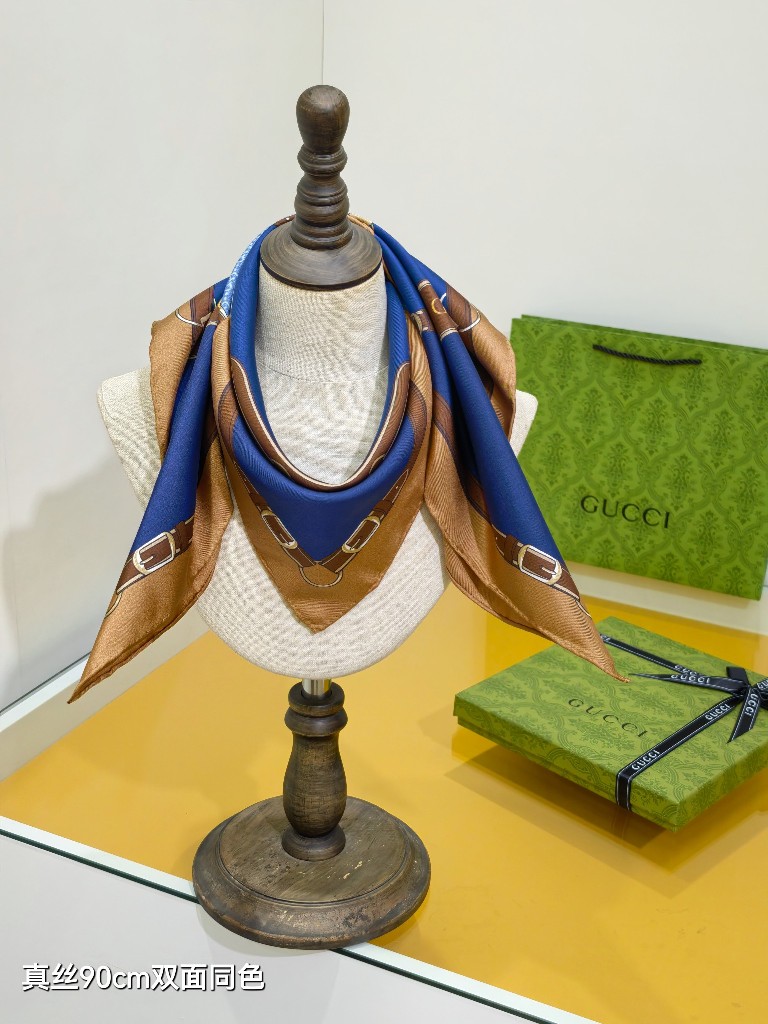 Gucci Double-Sided Silk Scarf-137