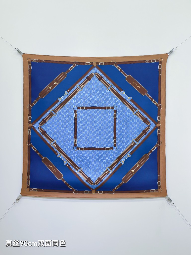 Gucci Double-Sided Silk Scarf-134
