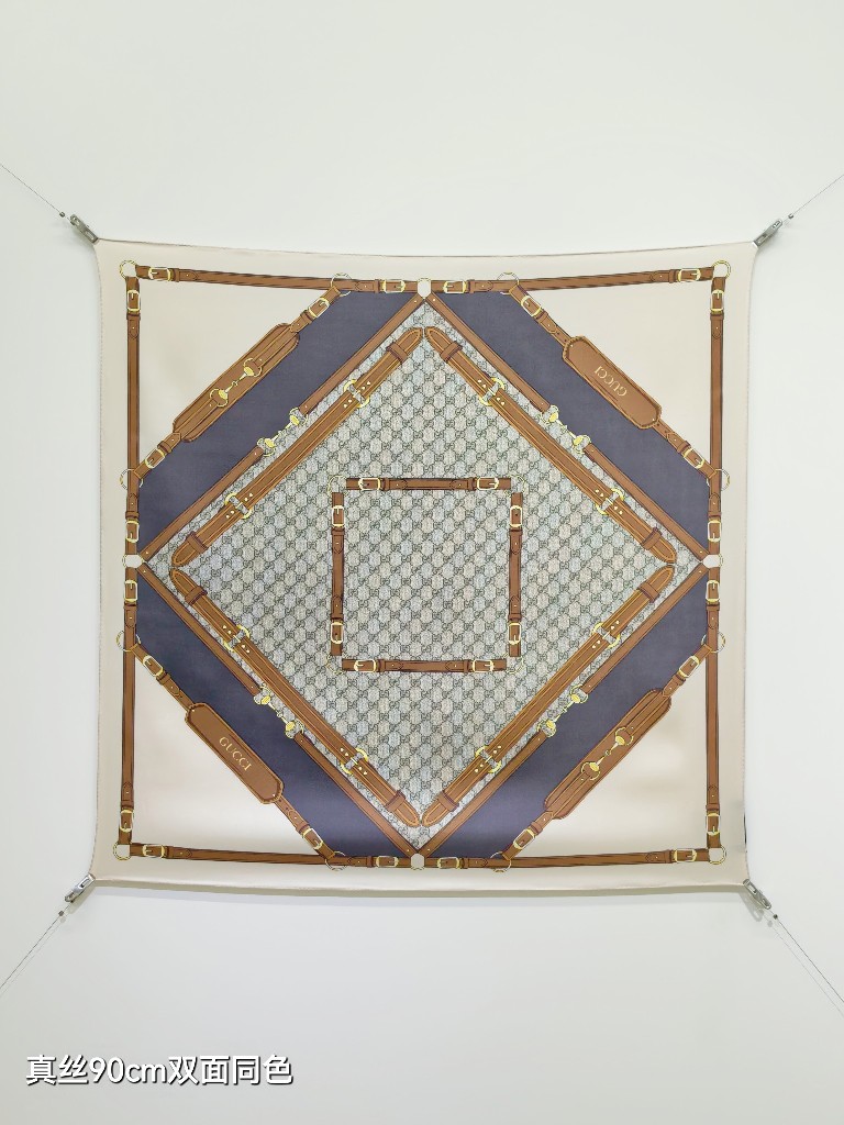 Gucci Double-Sided Silk Scarf-131
