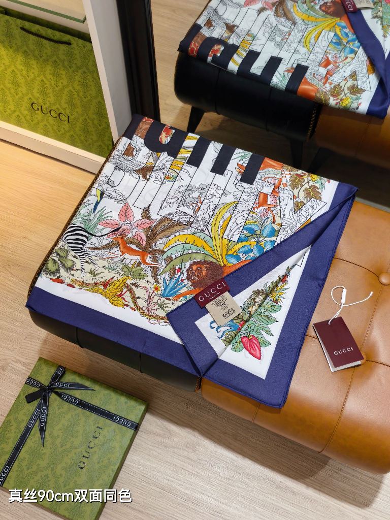 Gucci Double-Sided Silk Scarf-127