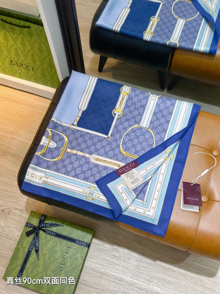 Gucci Double-Sided Silk Scarf-122
