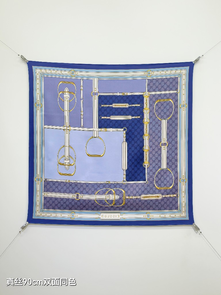 Gucci Double-Sided Silk Scarf-121