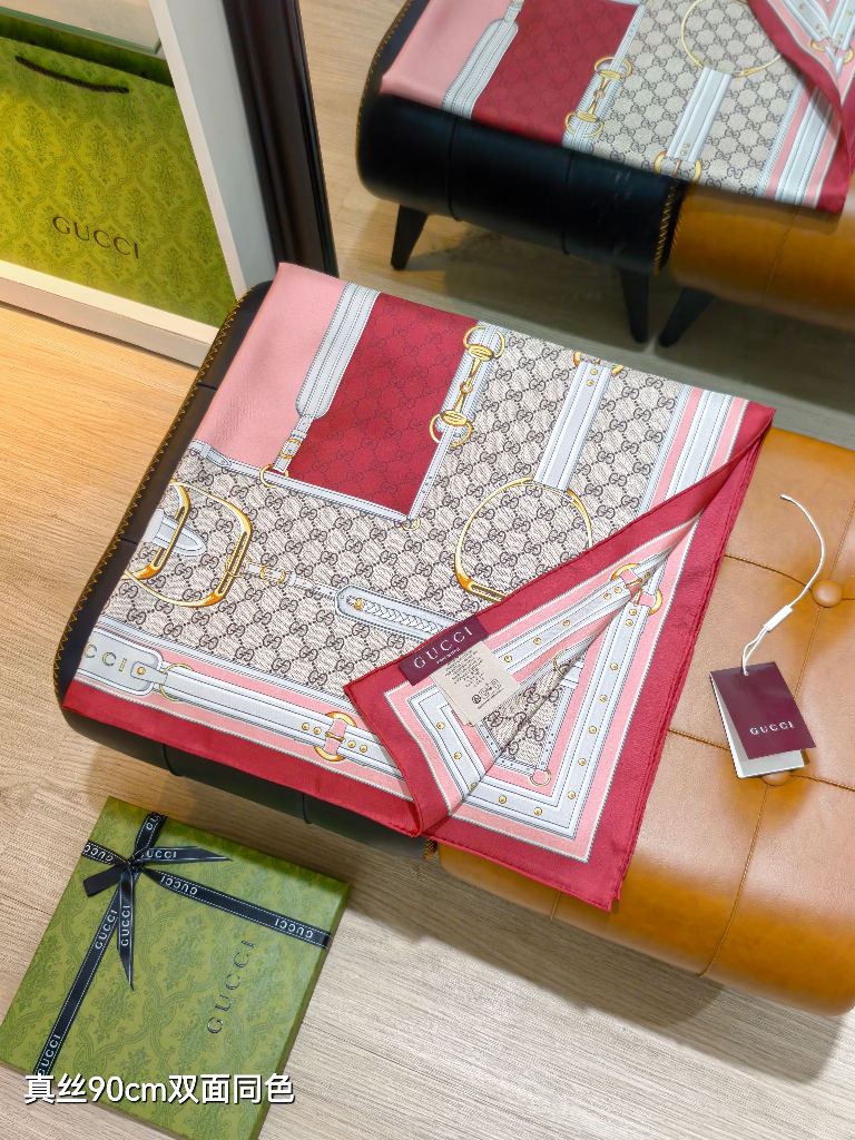 Gucci Double-Sided Silk Scarf-120