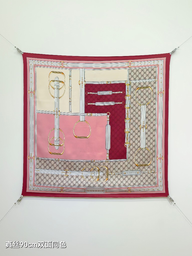 Gucci Double-Sided Silk Scarf-119