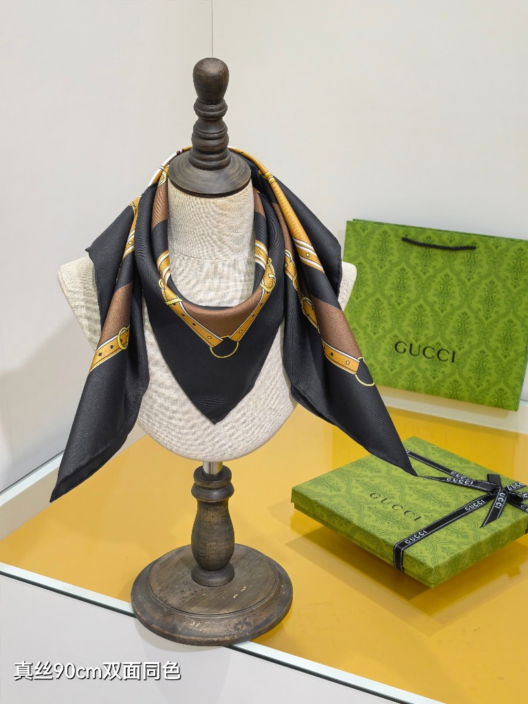 Gucci Double-Sided Silk Scarf-111