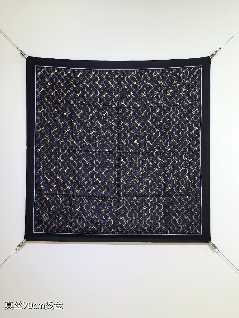 Gucci Double-Sided Silk Scarf-074