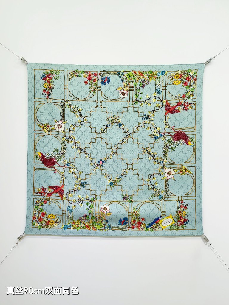 Gucci Double-Sided Silk Scarf-062