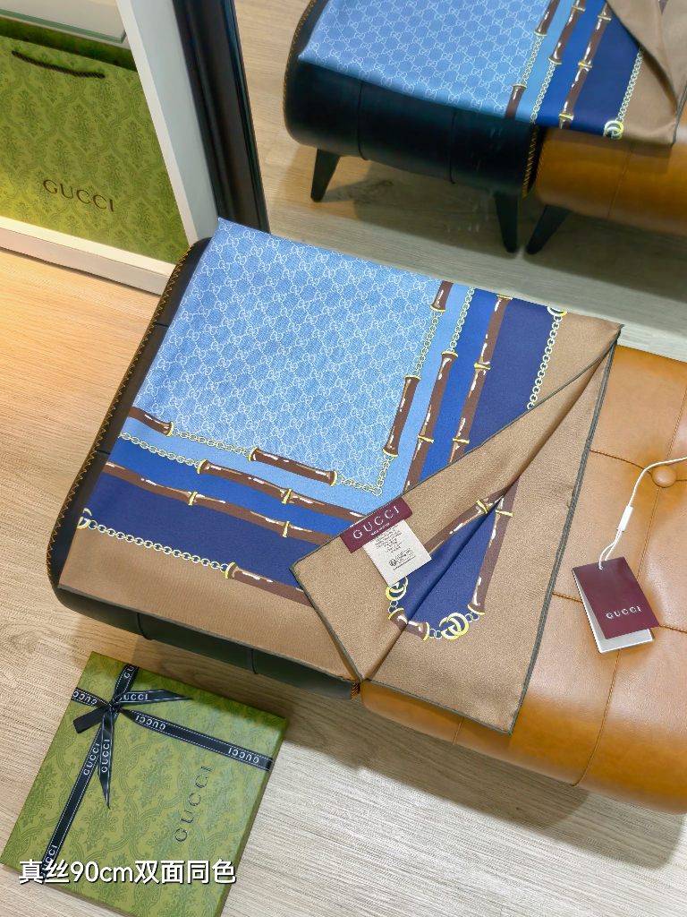 Gucci Double-Sided Silk Scarf-048