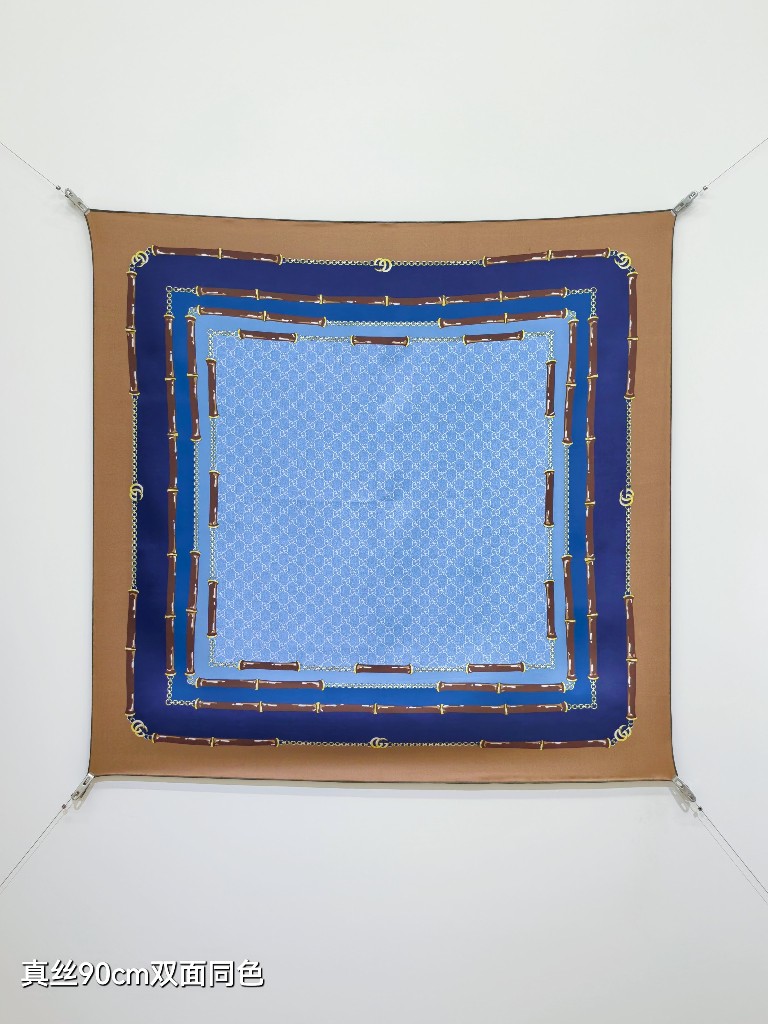 Gucci Double-Sided Silk Scarf-047