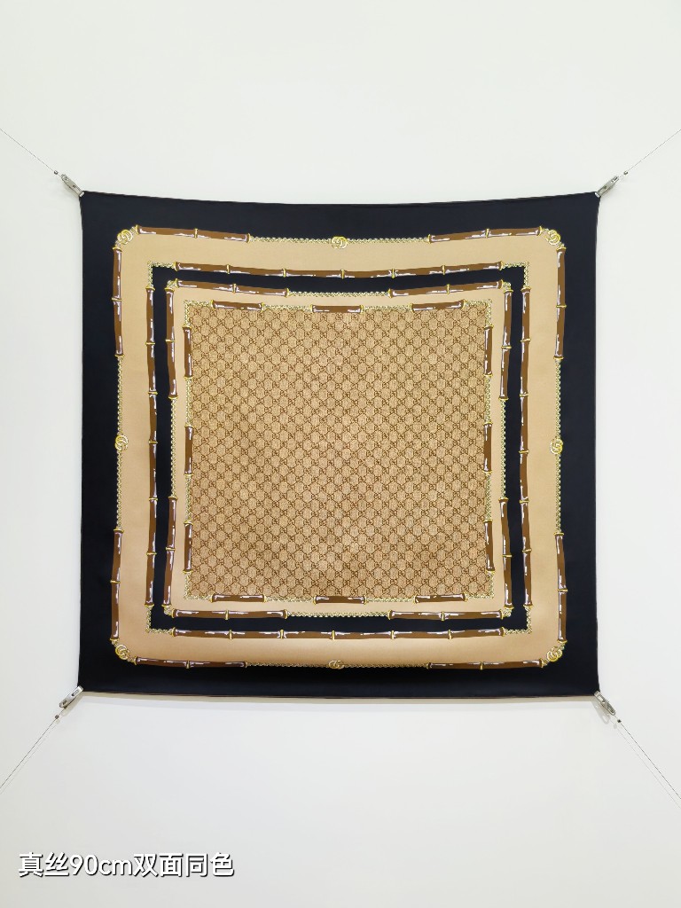 Gucci Double-Sided Silk Scarf-044