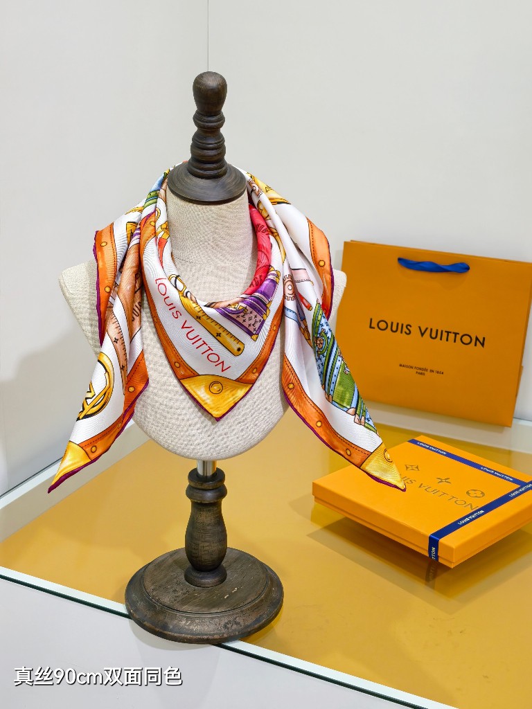 LV Double-Sided Silk Scarf-162