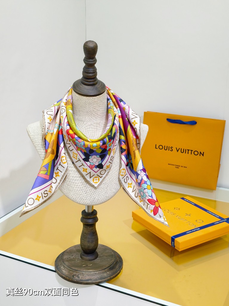 LV Double-Sided Silk Scarf-153