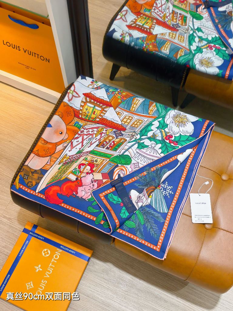 LV Double-Sided Silk Scarf-124