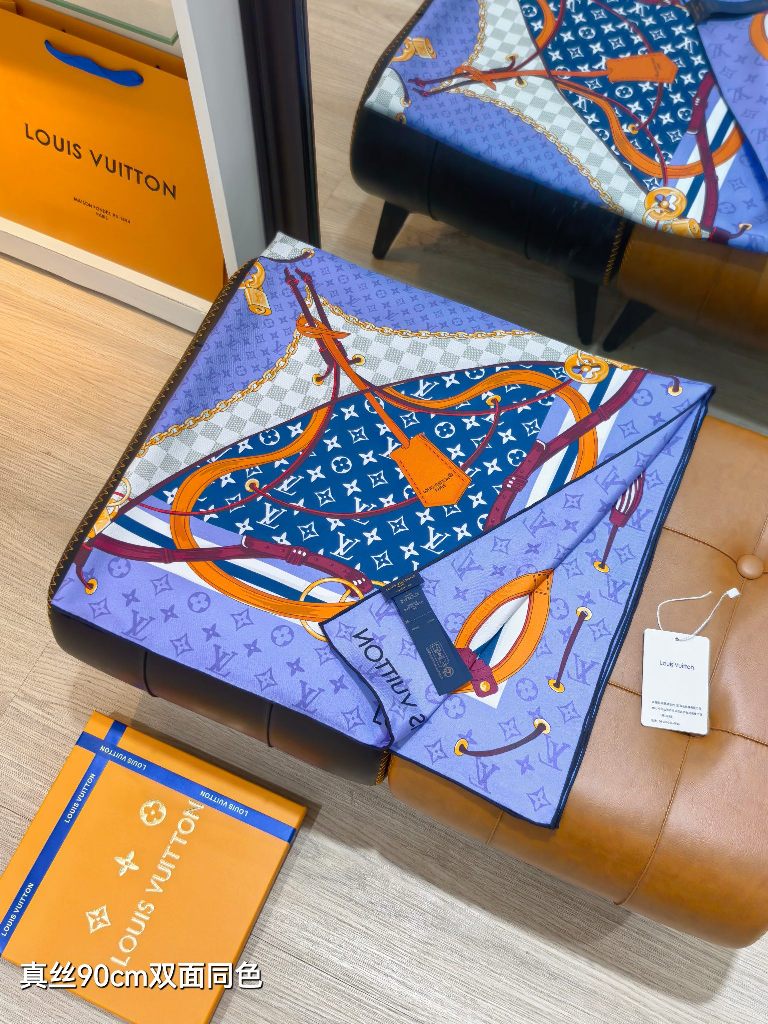LV Double-Sided Silk Scarf-107