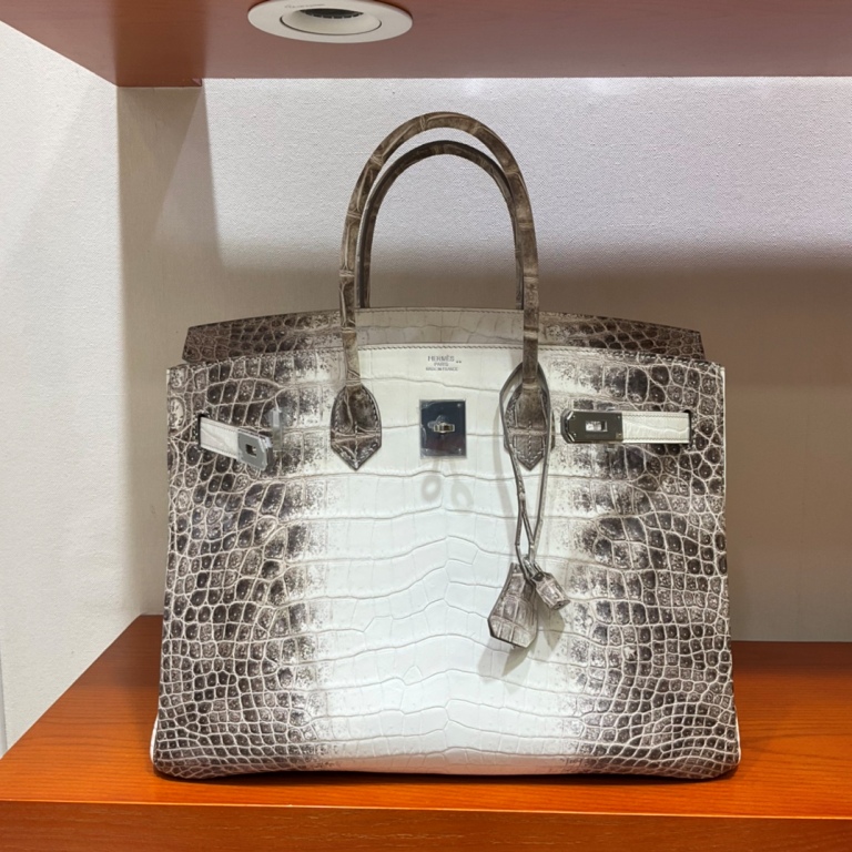 Birkin 35cm-Crocodile Leather Himalaya 01-009