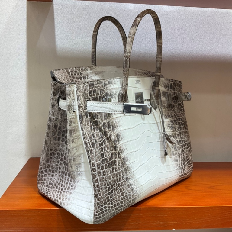 Birkin 35cm-Crocodile Leather Himalaya 01-008