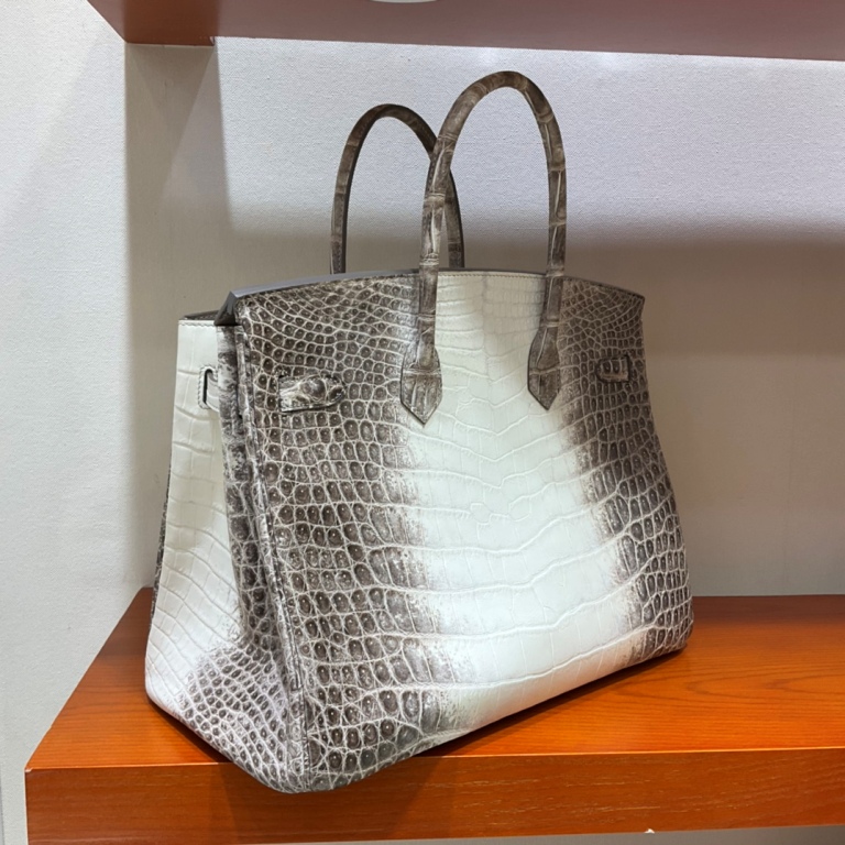 Birkin 35cm-Crocodile Leather Himalaya 01-006