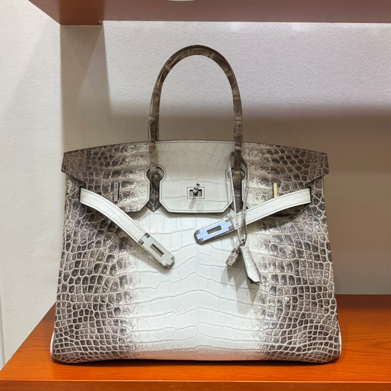 Birkin 35cm-Crocodile Leather Himalaya 01-002