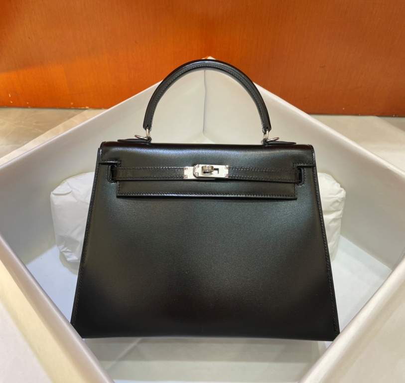 Kelly 25cm-Box Leather(89 Noir)-001